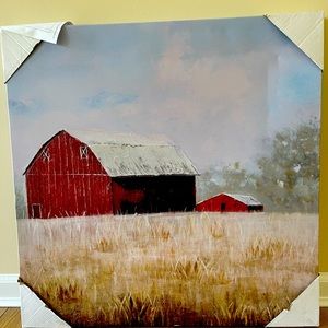 Selling brand new Country Landscape canvas Never hung because too large for area